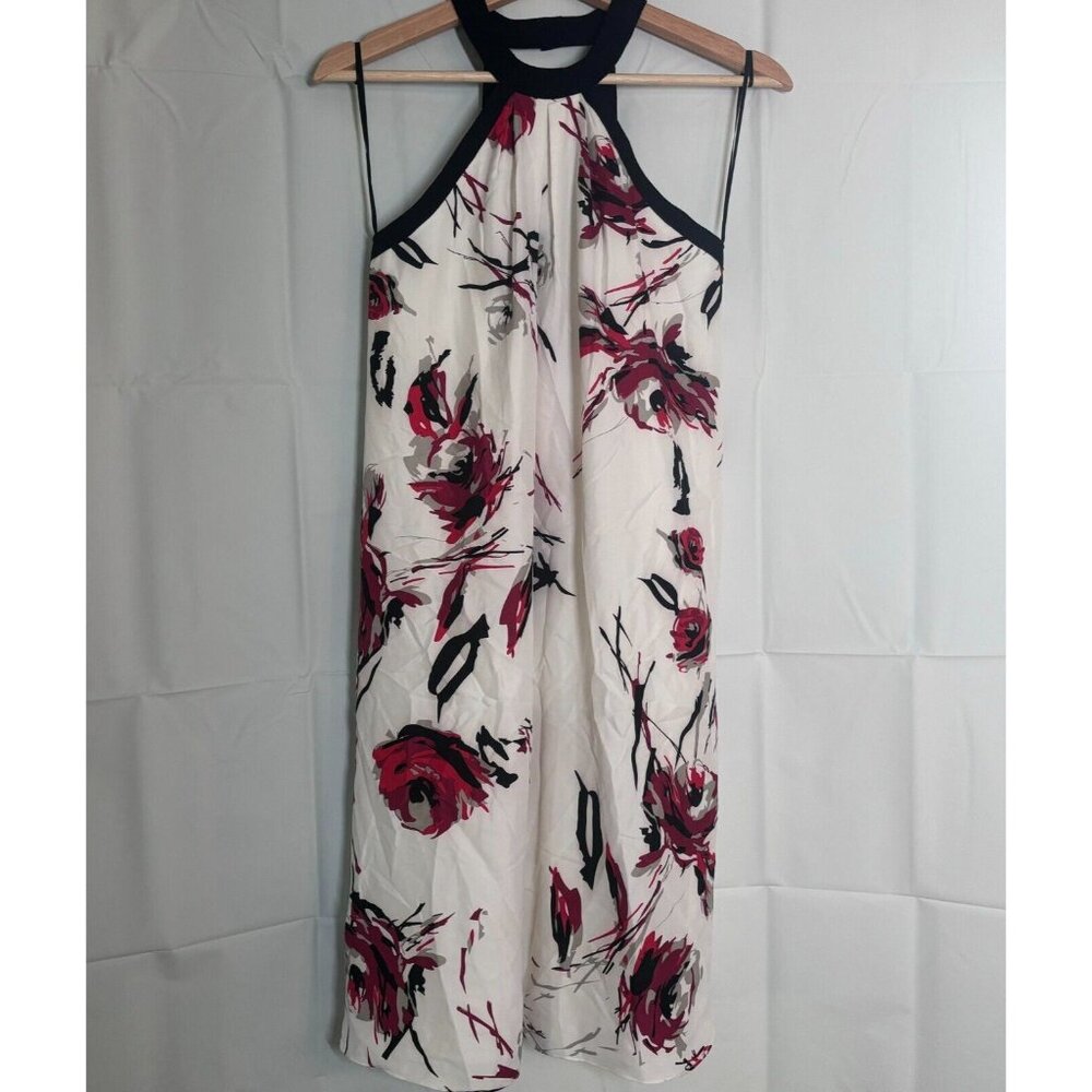 Marie Saint Pierre for/pour REITMANS White Red Floral Halter Dress Petite XSP